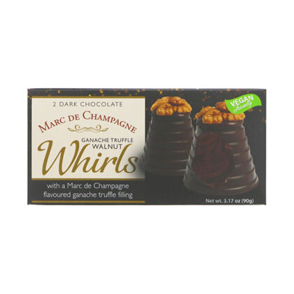 Hadleigh Maid Dark Chocolate Champagne Walnut Whirls 90g