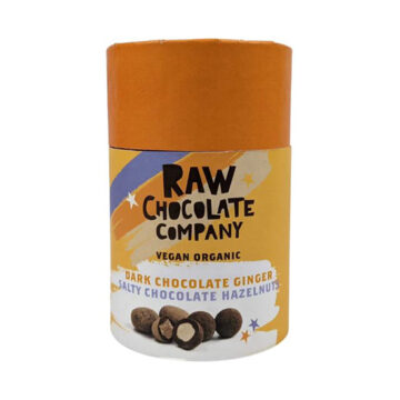 Raw Chocolate Company Dark Chocolate Ginger Hazel Tub Organic 180g