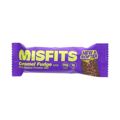 Misfits Caramel Fudge Plant Based Protein Bar 50g