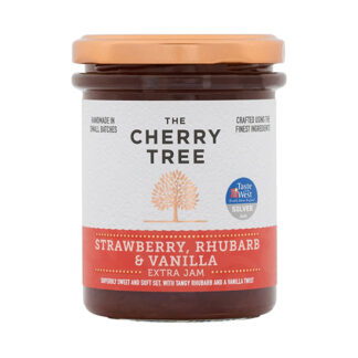 The Cherry Tree Strawberry, Rhubarb & Vanilla Extra Jam 225g