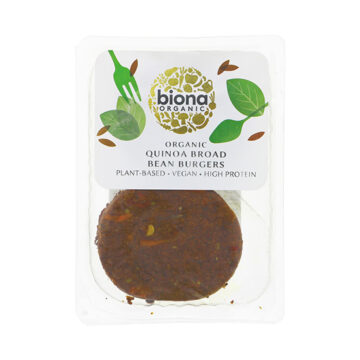 Biona Quinoa Broad Bean Burgers Organic 150g