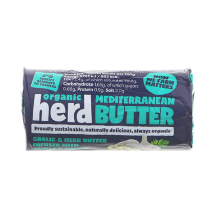 Organic Herd Mediterranean Butter Organic 80g