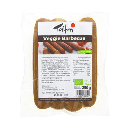 Taifun Veggie Barbecue Sausages Organic 250g