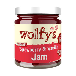 Wolfy's Strawberry & Vanilla Jam 227g