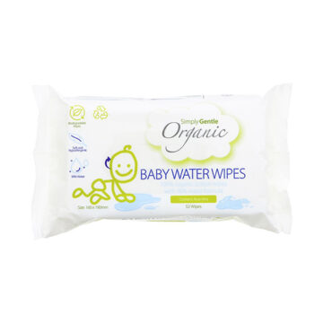 Simply Gentle Organic Baby Water Wipes 52 pack