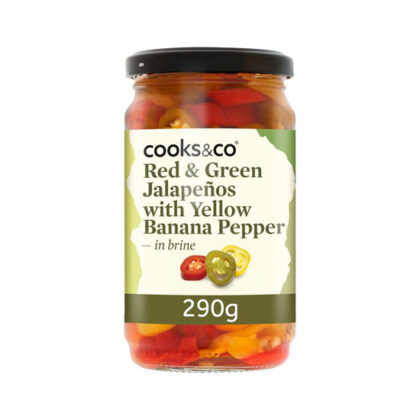 Cooks & Co Red & Green Jalapeños 290g