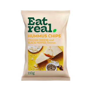 Eat Real Hummus Cheese and Pepper Crisps 110g