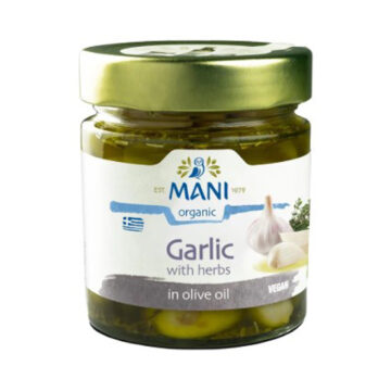 Mani Organic Garlic with Herbs in Olive Oil 185g