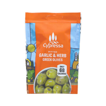 Cypressa Garlic & Herb Pitted Greek Olives 50g