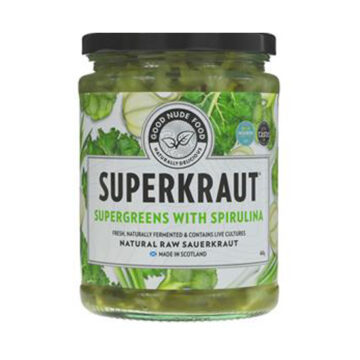 Good Nude Supergreens Spirulina Sauerkraut Organic 460g