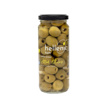 Hellenic Sun Jumbo Green Pitted Olives 330g