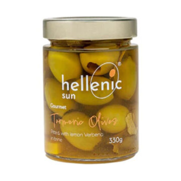 Hellenic Sun Green Turmeric Olives with Lemon 330g
