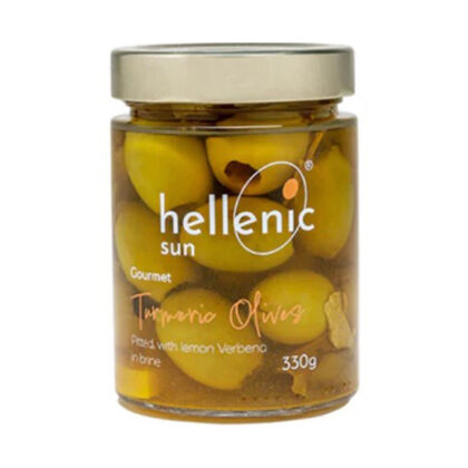 Hellenic Sun Green Turmeric Olives with Lemon 330g