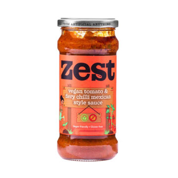 Zest Vegan Tomato & Fiery Chilli Mexican Style Sauce 340g