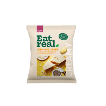 Eat Real Rich Italian Cheese and Black Pepper Hummus Chips 45g