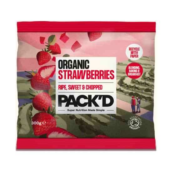 Pack’d Chopped Strawberries Organic