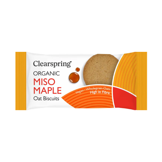 Clearspring Miso Maple Oat Biscuits Organic 40g