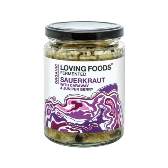 Loving Foods’ Fermented Sauerkraut with Caraway & Juniper Berry 475g