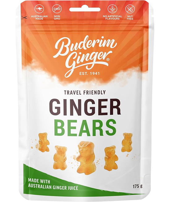 Buderim Ginger Travel Friendly Ginger Bears 175g