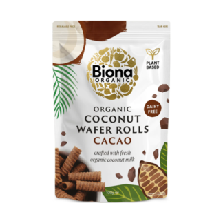 Biona Coconut Wafer Rolls Cocoa Organic 100g
