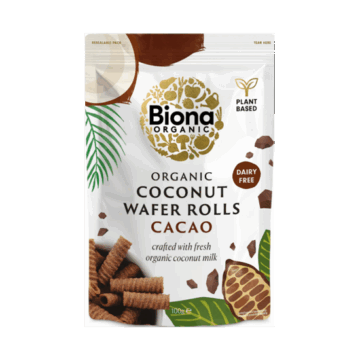 Biona Coconut Wafer Rolls Cocoa Organic 100g