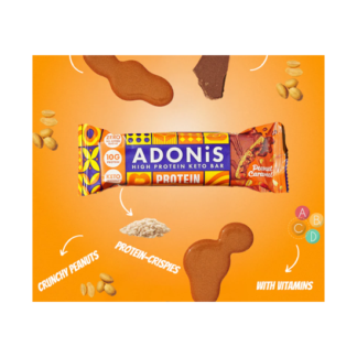 Adonis Peanut Caramel Keto Protein Bar 45g