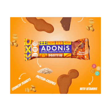 Adonis Peanut Caramel Keto Protein Bar 45g
