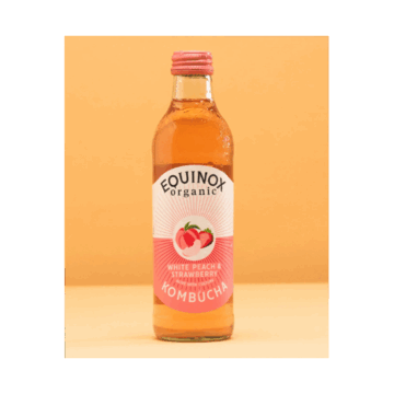 Equinox White Peach & Strawberry Kombucha Organic 275ml