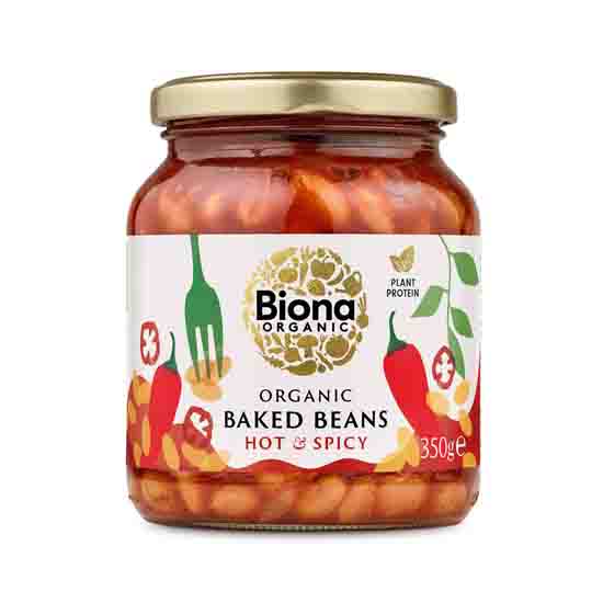 Biona Hot & Spicy Baked Beans 350g