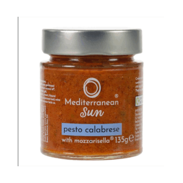 Mediterranean Sun Pesto Calabrese with Mozzarisella 135g
