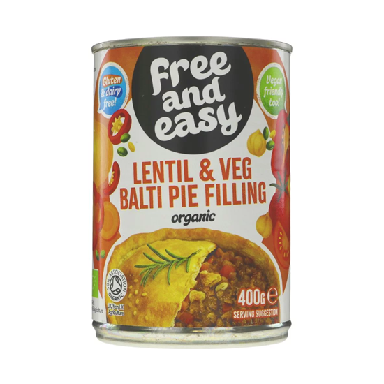 Free and Easy Lentil & Veg Balti Pie Filling 400g