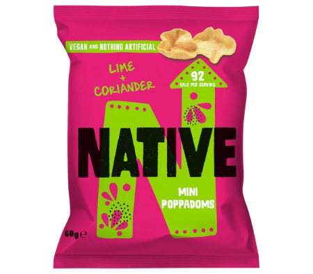 Native Mini Poppadoms Lime & Coriander 60g