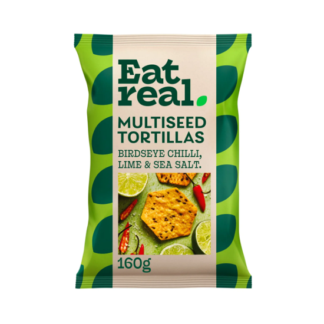 Eat Real Birdseye Chilli Lima & Sea Salt Multiseed Tortillas 160g