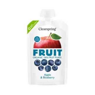 Clearspring Apple & Blueberry Puree Pouch Organic 100g