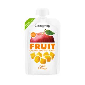 Clearspring Apple & Mango Fruit Puree Pouch Organic 100g