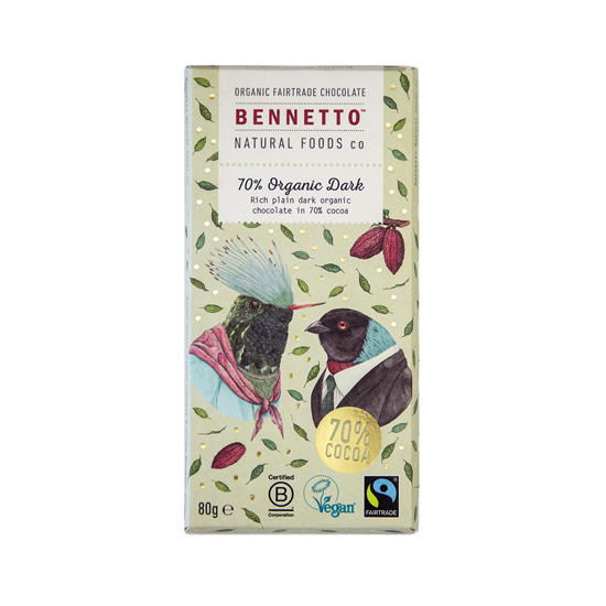 Bennetto 70% Dark Chocolate Organic 80g